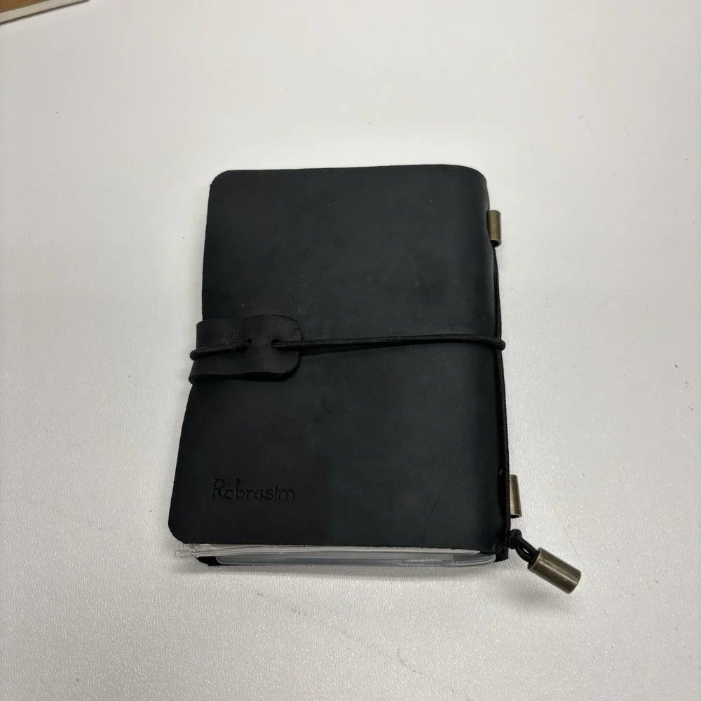 ROBRASIM Leather Journal Notebooks w/ Refill Paper - Black and Brown